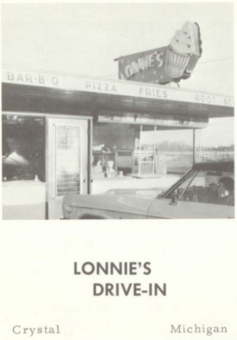 Lonnies Drive-In - 1967 High School Yearbook (newer photo)